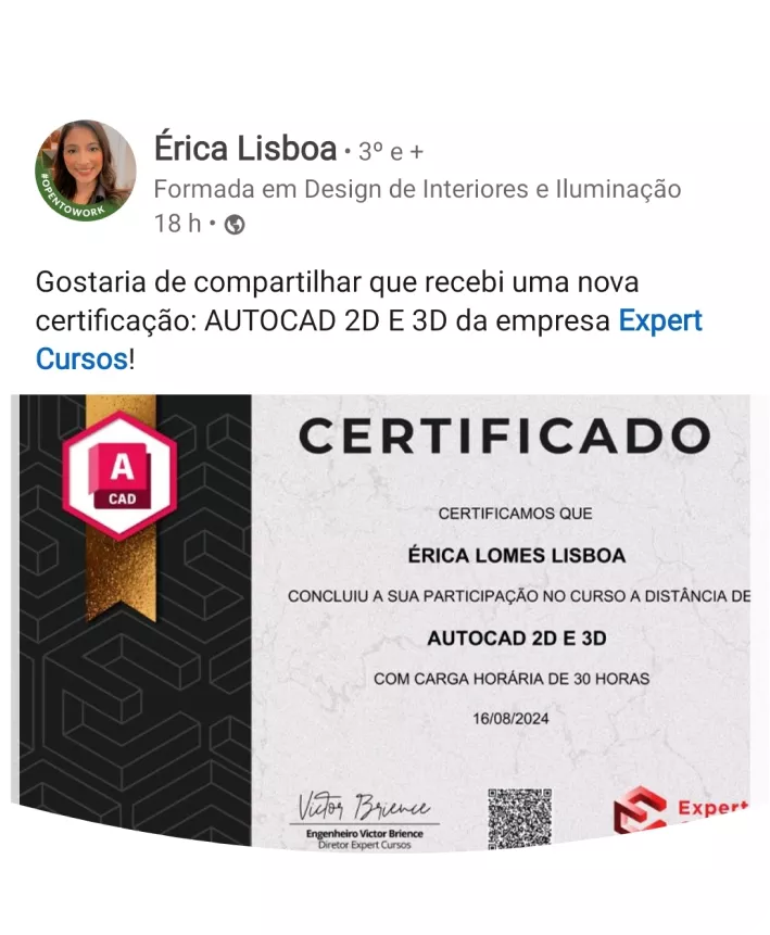 Depoimento de aluno que fez o curso de AutoCAD e se tornou um Mestre do Autocad