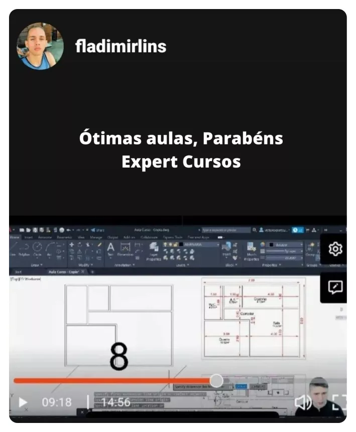 Depoimento de aluno que fez o curso de AutoCAD e se tornou um Mestre do Autocad